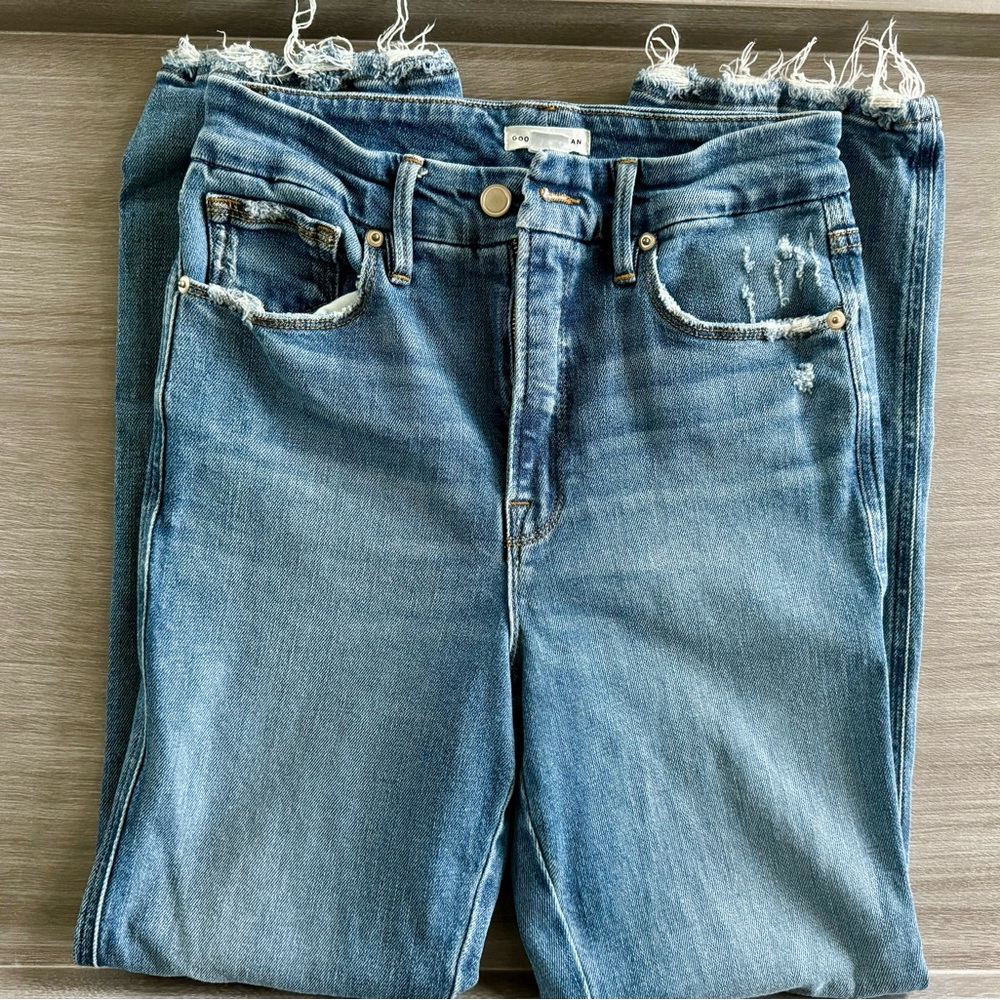 Good American Good Curve Straight Jean - Picture 3 of 5